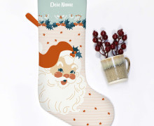 DIY-Nähset - Nikolaussocke - Softshell - Vintage Christmas - Santa
