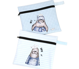 DIY-Nähset - 2 Wetbags - Softshell  - Herr Walross - Treeebird
