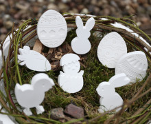 Silikon - Gießform - Matte - Ostern - für 8 Figuren - vielfältig nutzbar