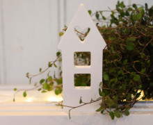 Silikon - Gießform - Stecker Häuser für Steckleisten - 2 Fenster & Herz - Lichtdeko - Haus 3 - vielfältig nutzbar