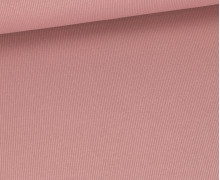 Strick Jersey - Schmale Rippen - uni - Altrosa