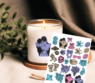 Rub-On Sticker - My Lovely Valentine - Tante Henni Rubon - vielfältig nutzbar