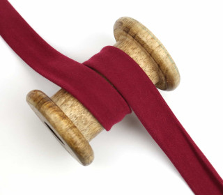 1 Meter elastisches Schrägband - 20mm - Jersey - Bordeaux