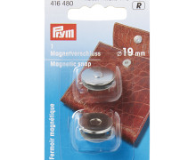 1 Magnet-Verschluss - Rund - Metall - 19mm - Prym - Silber