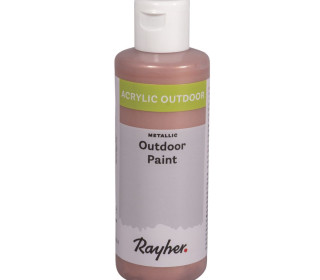 Acrylfarbe - 80ml - Outdoor - Wasserbasis - Rayher - Metallic - Roségold