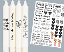 DIN A4 - Tattoofolie - Papa gut, alles gut - für Kerzen / Keramik - Vatertag
