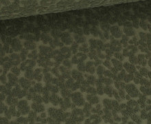 Frottee Jacquard - Leo - Uni - 250g - Olivgrün