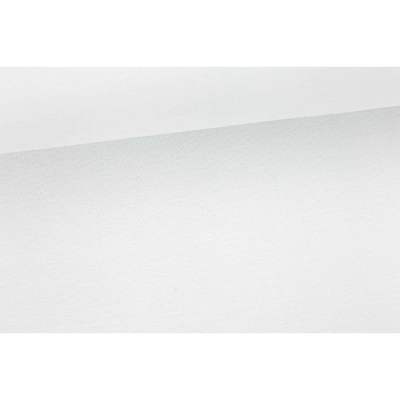 Glattes Bündchen - Uni - Bio Qualität - Schlauch - Weiß