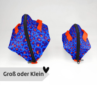 DIY-Nähset - Kosmetiktasche - Binz - Leo Love - RoyalBlau - GRÖSSENAUSWAHL - abby and amy