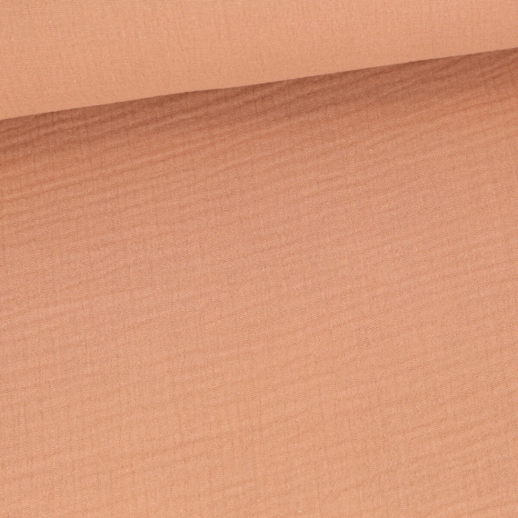 Musselin Bambino - Muslin - Uni - Schnuffeltuch - Windeltuch - Beigerosa