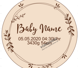 Personalisierbares Holzschild - Geburt 1