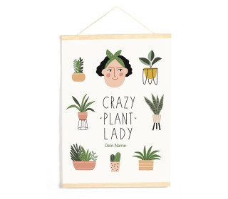 DIY-Stoffposter - Crazy Plant Lady