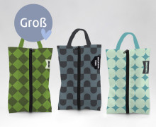 DIY-Nähset - 3 Schuhbeutel - GROß (bis Gr. 45) - Vacation Time - Outdoorstoff - abby and amy