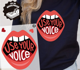 Onkel Bo's Bügelbilder - DIN A4 - Use Your Voice - Hamburger Liebe - BIG