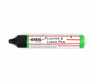1 3D-Effektfarbstift - Pluster & Liner Pen - Feine Malspitze - 29ml - KREUL - Maigrün (49815)