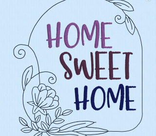 Floral | Blumenrahmen-2 „Home sweet home“ | 13x18