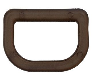 1 D-Ring - 30mm - Taschenring - Kunststoff - Transparent - Schwarz