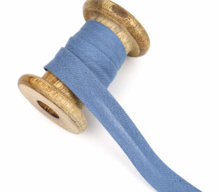 1 m Schrägband - Uni - 20mm - Jeansblau