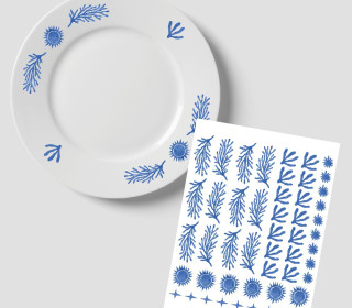 Rub-On Sticker - Blaue Bordüre - Maritim - Tante Henni Rub-Ons - vielfältig nutzbar