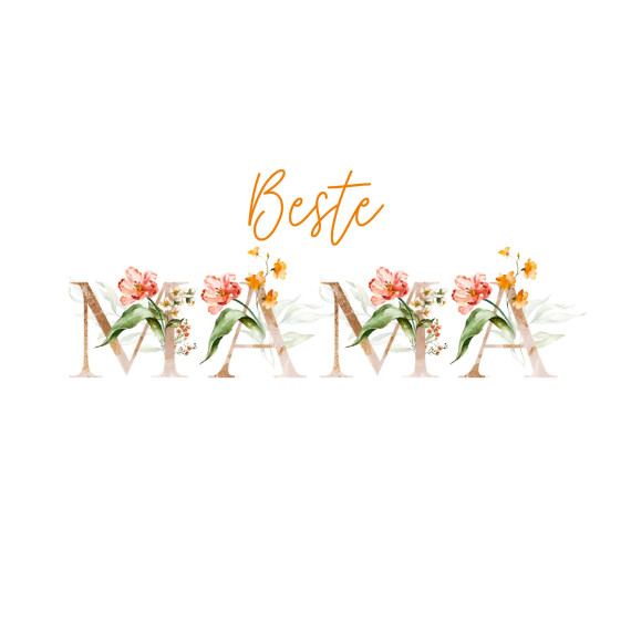 Keramik-Jumbobecher - Blumengruß - Beste Mama