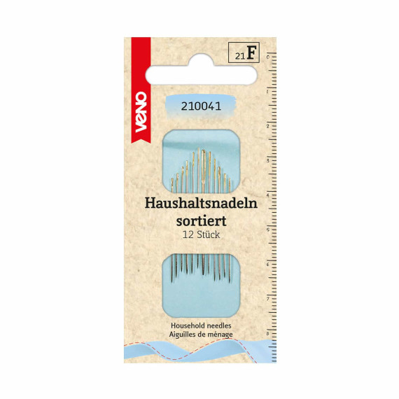 12 Haushaltsnadeln - Größe 2, 4 & 5 - veno