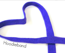 1m flache Kordel - Hoodieband - Kapuzenband - Blau