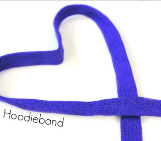 1m flache Kordel - Hoodieband - Kapuzenband - Blau