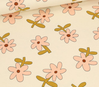 Bio Jersey - JENNIFER BOURON - Cute Daisy - Ecru