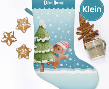 DIY-Nähset - Nikolaussocke - KLEIN - Softshell - Gleeful Gingerbreadman