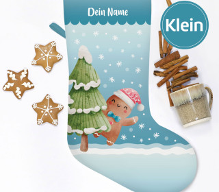 DIY-Nähset - Nikolaussocke - KLEIN - Softshell - Gleeful Gingerbreadman