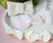 Silikon - Gießform - Schleifen-Set - Deko-Schleifen - Häkeloptik - Multiform - vielfältig nutzbar