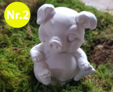 Silikon - Gießform - Lustiges Schwein - Glücksschwein - Nr. 2 - vielfältig nutzbar