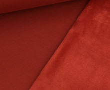 Alpenfleece - Baumwolle - Kuschelstoff - Uni - Rostrot