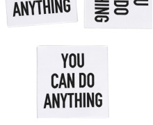 1 Super BIG Label - YOU CAN DO ANYTHING - Anlukaa - Weiß
