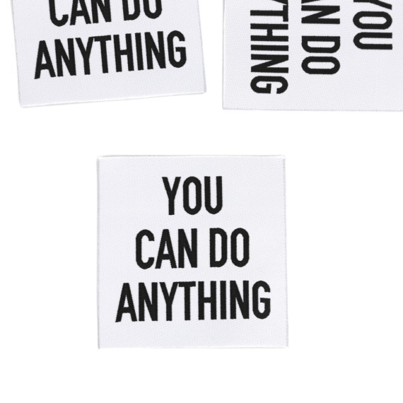 1 Super BIG Label - YOU CAN DO ANYTHING - Anlukaa - Weiß