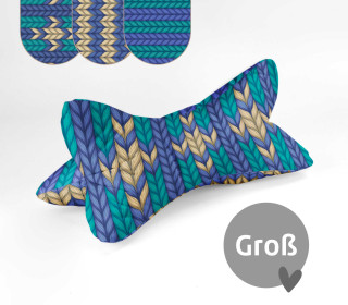 DIY-Nähset - Leseknochen - Groß - Plain Stiches - Blau - Hamburger Liebe - Velvet - abby and amy