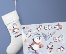 Onkel Bo's Bügelbilder - DIN A4 - Pinguine Blau