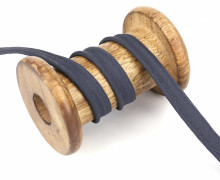 1 Meter Paspelband - Baumwolle - 1cm - Uni - Dunkelgrau