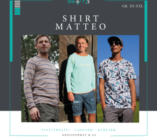 Ebook - Shirt MATTEO XS-XXL & Plotter-Datei
