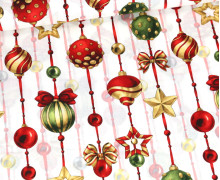 Baumwolle - Webware - Weihnachten - Baumschmuck - Weiß