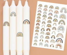 DIN A4 - Tattoofolie - Regenbogen - Natur - für Kerzen / Keramik