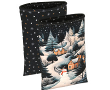 DIY-NÄHSET - Buchtasche - Schneemann - Winterlandschaft - Softshell - abby and amy