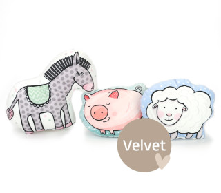 Kissenstoff - DIY - Krippe - Tiere - Weihnachten - formenfroh - Velvet - abby and amy - Formkissen-Set