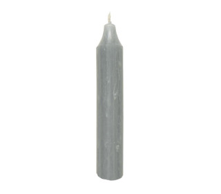 1 kleine Kerze - Kurze Stabkerze - Paraffin - 11cm - Ø 2,2cm - Hellgrau