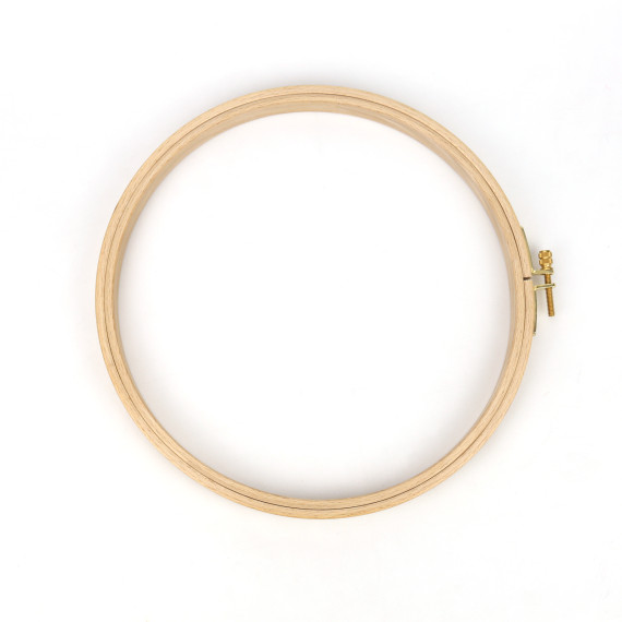 1 hochwertiger Stickrahmen - ø 21,5cm - Holz - Stickring - Natur