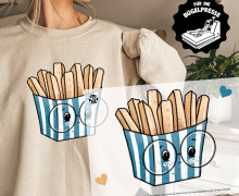 Onkel Bo's Bügelbilder - DIN A4 - Big Fries - Blau - BIG