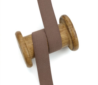 2,5 Meter Gummiband - Zugeschnitten -  Uni - 20mm - Taupe