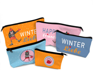 DIY-Nähset - Softshell - Fleece - 5 Wetbags - Winterliebe - ela ideen - abby and amy