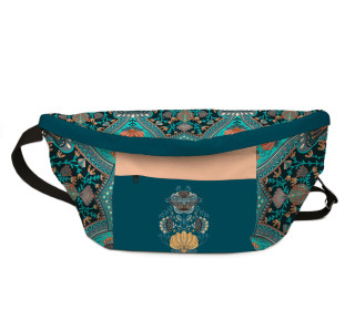DIY-Nähset - BIG HipBag - Bauchtasche - Boho Velvet Teal - bienvenido colorido - Outdoorstoff - abby and amy