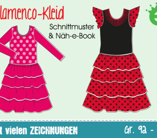 Flamenco-Kleid für Mädchen • Gr. 92 – 158 •